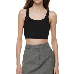 Babaton Sculpt Knit Squareneck Cropped Tank
